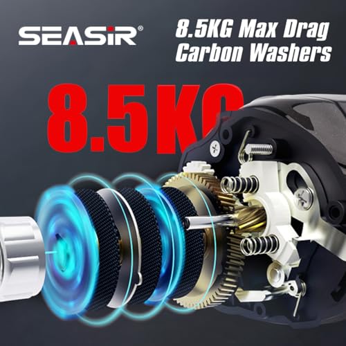 SEASIR DCast Carrete Baitcaster, Control Digital, Ultraligero, Izquierdo miniatura 4