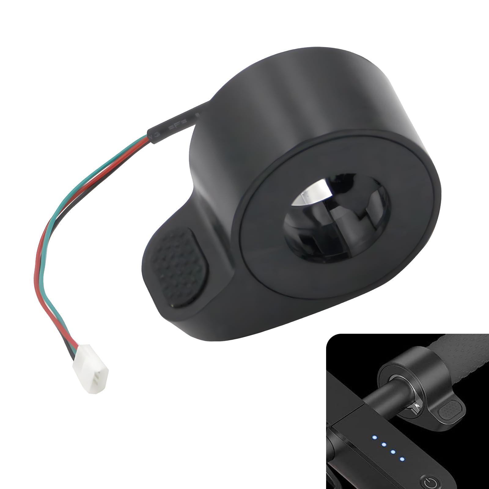 1 PC Car Throttle Dial Terminal, Environmentally Friendly ABS 5.9" Wire Length 7N 51005-3 Female Throttle Accelerator, Replacement Accessories, Compatible with Xiaomi M365 Scooter (Black)