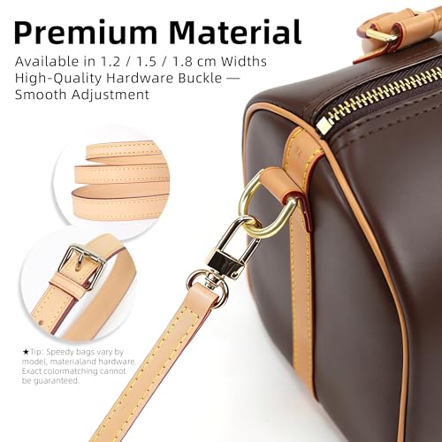 Image of DGAZ Vachetta Leather Adjustable Crossbody Strap for Speedy Bag with Gift Box, Handmade Shoulder Strap