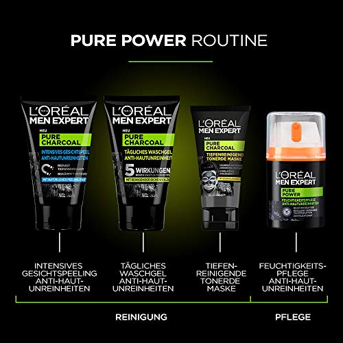 L'Oréal Men Expert Gesichtspflege für Männer, Porenverfeinernde Feuchtigkeitscreme für unreine Haut, Pure Power… - Image 8