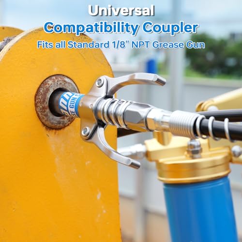 Image of 6 Pack Grease Gun Coupler, Dual Lever Quick Lock & Release Grease Tips