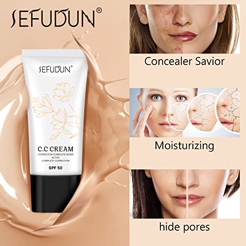 Nifeishi Cc Cream, Cc Cream Self Adjusting For Mature Skin, Super Active Skin Tone Adjusting Cc Cream Foundation With Spf 50 For Face And Body Color Correcting #TOP2