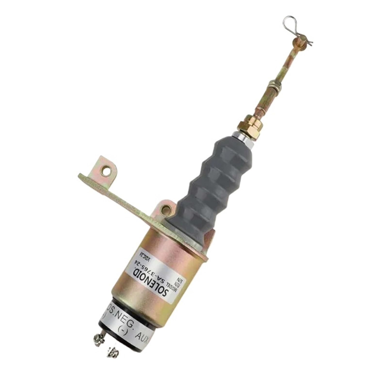 Pabzoineid SA-3765-12 SA-3765-24 12V 24V Fuel Shutdown Solenoid Valve left-hand mounting shut off stop solenoid valve(SA-3765-24 24V)