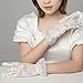 AMind4U 4 Pairs Lace Gloves Women Fashion Wedding Vintage Tea Party Gloves for Women (White)