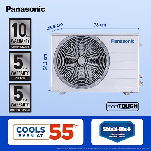 Image of Panasonic 1.5 Ton 5 Star Wi-Fi Inverter Smart Split AC (Copper Condenser, 7 in 1 Convertible with True AI Mode, 4 Way Swing, nanoe X Air Purification Technology, CS /CU-HU18BKYFM, White)