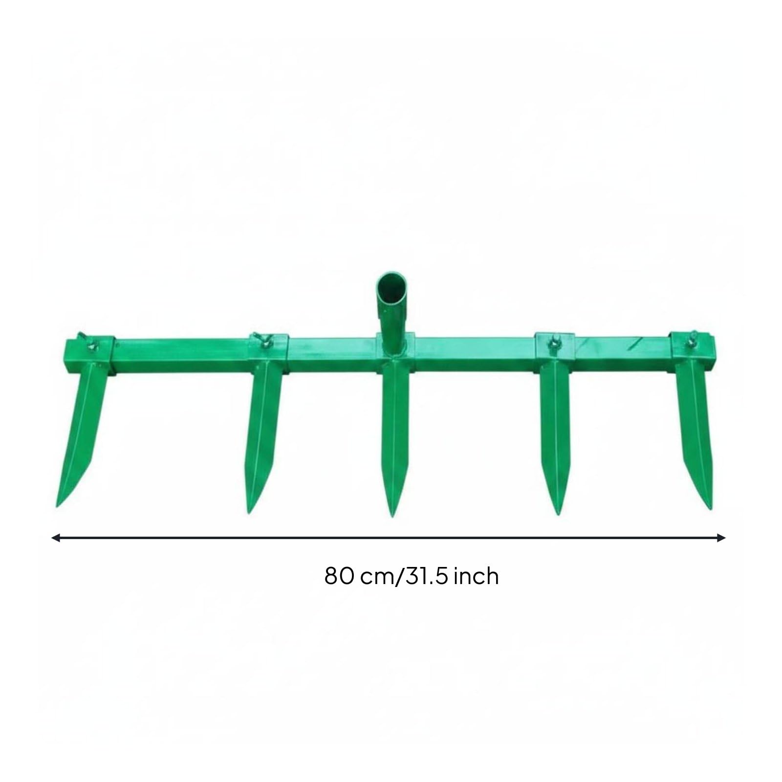 Gralara Solcatore Regolabile Multi-Punta Rincalzatore a Denti Multifunzione Coltivatore da Giardino per Contadini, Giardinieri, Campo, Orto, Rastrello Da Aratura A 5 Denti [Verde]