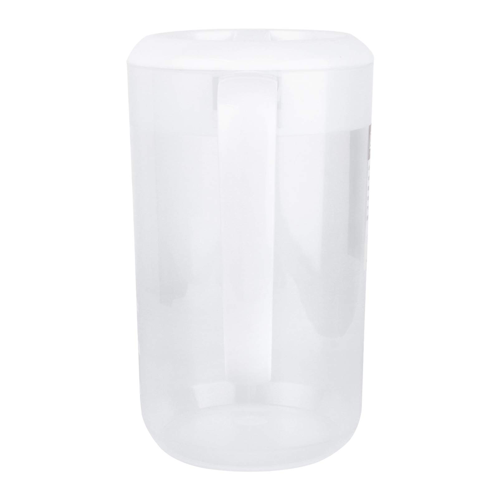 HEMOTON Jarra para bebidas con tapa, 4 litros, de plástico, transparente, grande, para zumo de agua fría, para fiestas, hogar, cocina, con escala y mango cómodo