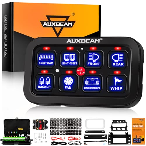 Auxbeam 8-Gang BA80 Switch Panel - LED Touch Box