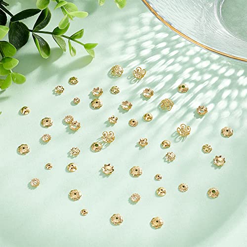 Capuchons de perles en acier inoxydable 304 doré durable pour bijoux - 2