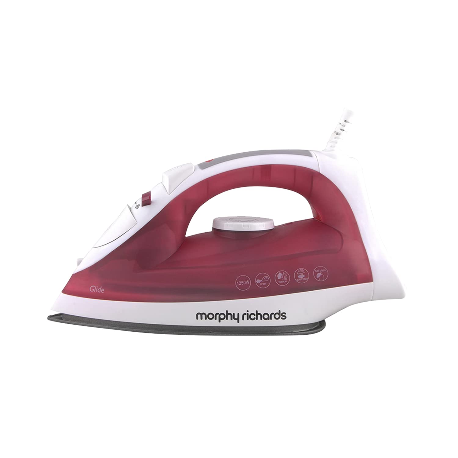 Morphy RichardsGlide 1250-Watt Steam Iron (White/Red)