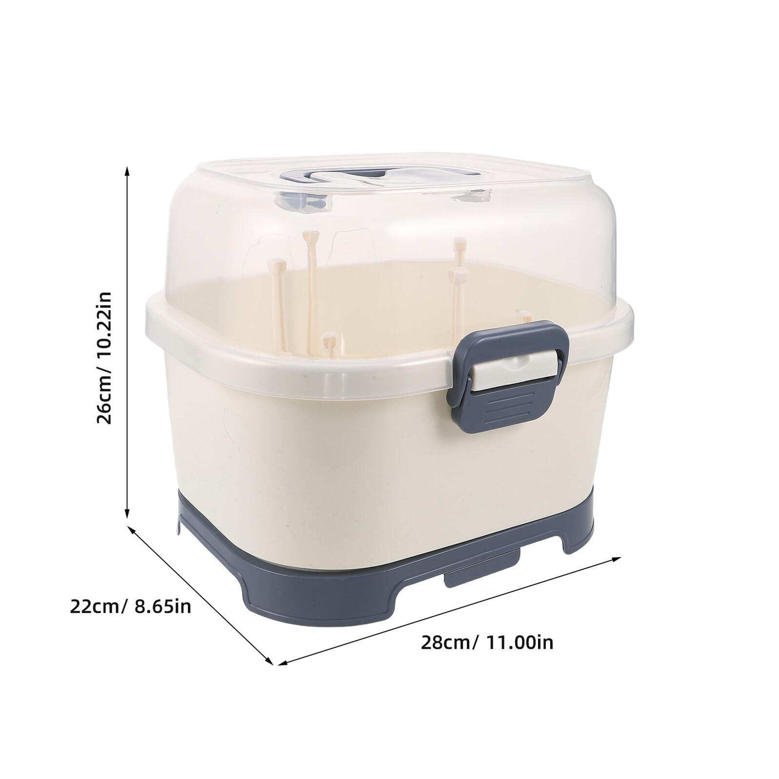 Babyflaschen Trockengestell mit Deckel und Griff Tragbarer Flaschentrockner aus Kunststoff Aufbewahrungsbox für Babyflaschen und Zubehör Hygienischer Babypflege Organizer für