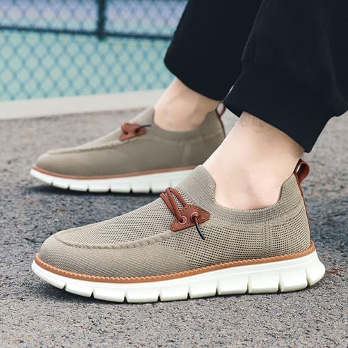 Men Loafers Shoes Casual Slip on Sneakers Fashion Lace up Wolking Dress Business Oxfords Work Lightweight Footwear3