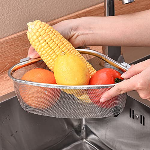 Colador para fregadero triangular de acero inoxidable miniatura 4