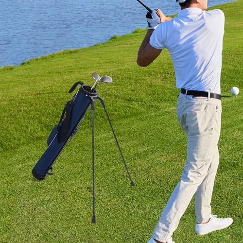 Sac de golf léger avec séparateur à 2 voies, 1 poche, bandoulière réglable, idéal pour 3 à 5 clubs pour hommes, femmes, adolescents