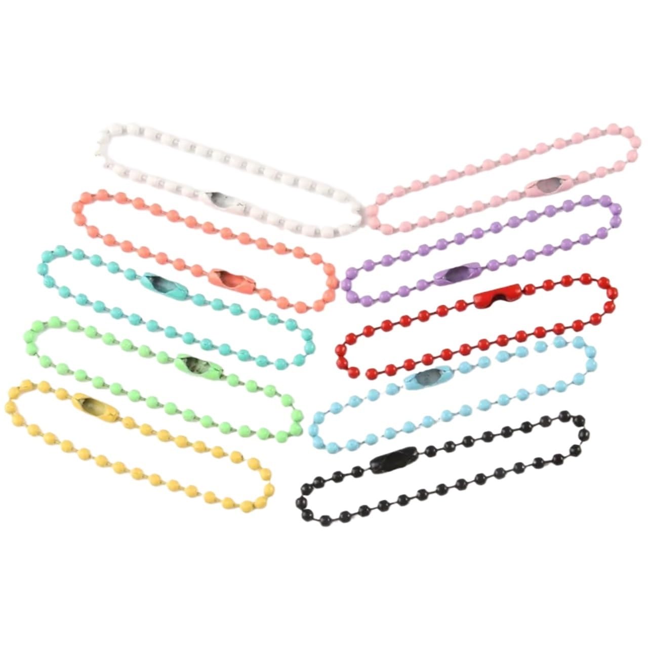 Chaîne à billes violette 2.4mm pour création de bijoux et étiquettes (400 pcs)