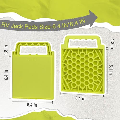 LTWHOME RV Kleine Stabilisator Stützplatten zur Sicherung der Kurbelstütze im Wohnmobil oder Wohnwagen Schwerlast 21 * 16.5cm (4 Stück)