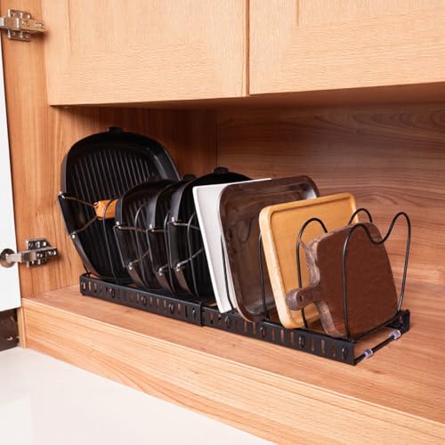 FrutPunch-Pots-and-Pans-Organizerwith-10-Adjustable-Partitions-Rack-for-under-CabinetExpandable-Pot-Lid-Kitchen-Cabinet-Organizer-HolderSuitable-for-Kitchen-Pan-Organizers-Inside-Cabinet