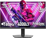Minifire 24 Inch 180Hz Gaming Monitor Full HD 1080p, 4000:1 Contrast, 1ms MPRT, Free-Sync, sRGB 110%, DCI-P3 80%, Anti-Bluelight, HDR, VESA 75x75mm, HDMI & DP (MFG24F4L)