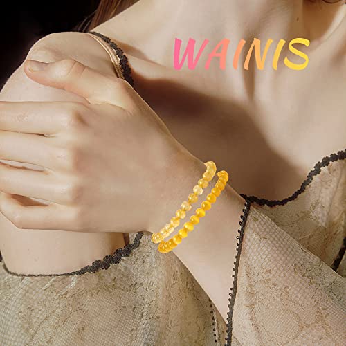 Wainis 14Pcs 6Mm Semi Precious Beaded Stone Bracelets For Women Men Healing Stretch Round Bead Crystal Gemstones Bracelets Jewelry Gift Unisex #TOP1