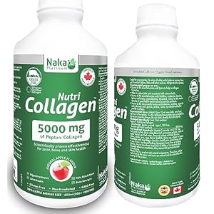Naka Platinum Nutri COLLAGEN For Joint, Bone and Skin Health 5,000 mg of Peptain Collage per 15 ml serving – 600 ml Extra BONUS Size (500+100 FREE)