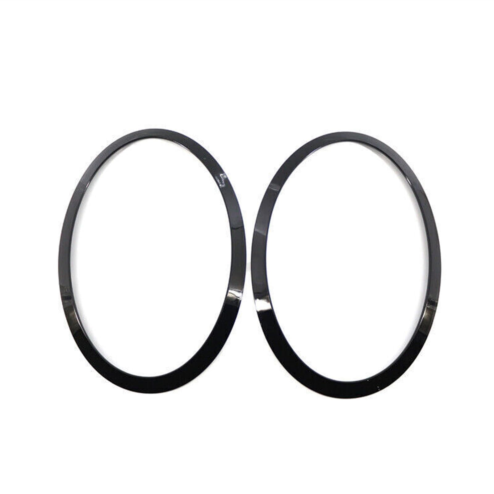 2 pezzi anello decorativo per fari, mini anello di ricambio per fari, compatibile con BMW Mini Cooper F55/F56/F57 51137300631 51137300632 (nero lucido)