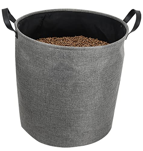 EDA - Sac de Stockage à Granulés en Tissu Jura Montania 60 L - pour 30 kg de Pellets - Gris