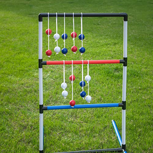 Qtimal 9 Pair Of 3 Colors Ladder Balls For Ladder Toss, Replacement Tournament Quality Bolos Bolas For Toss Match (3 Red + 3 Blue + 3 White) #TOP6