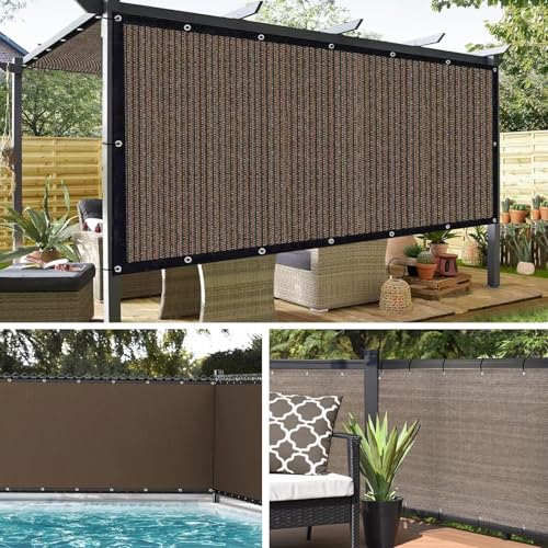 Balcony Privacy Screen Sun Shade Cloth 3.3ft x 9.9ft 90% Shade Fabric Outdoor Patio Privacy Screen Railing Apartments Cover UV Protection for Balcony Garden Porch Deck by CGLEAM - Image 6