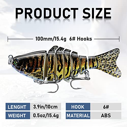 Keenjorika Fishing Lures Multi Jointed Fish Fishing Kits Slow Sinking Lifelike Swimbait Freshwater And Saltwater Crankbaits For Trout Bass Lures thumb #1