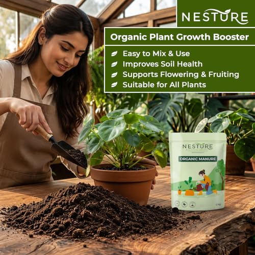 Image of Organic Manure 5kg for Plants | Organic Khad & Plant Fertilizer for Home Garden, Flowering Plants, Pots, Soil & Everyday Gardening