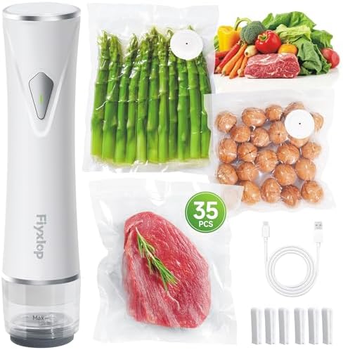 Handheld Vacuum Sealer, Premium Vacuum Sealer for Food + 35 Reusa...