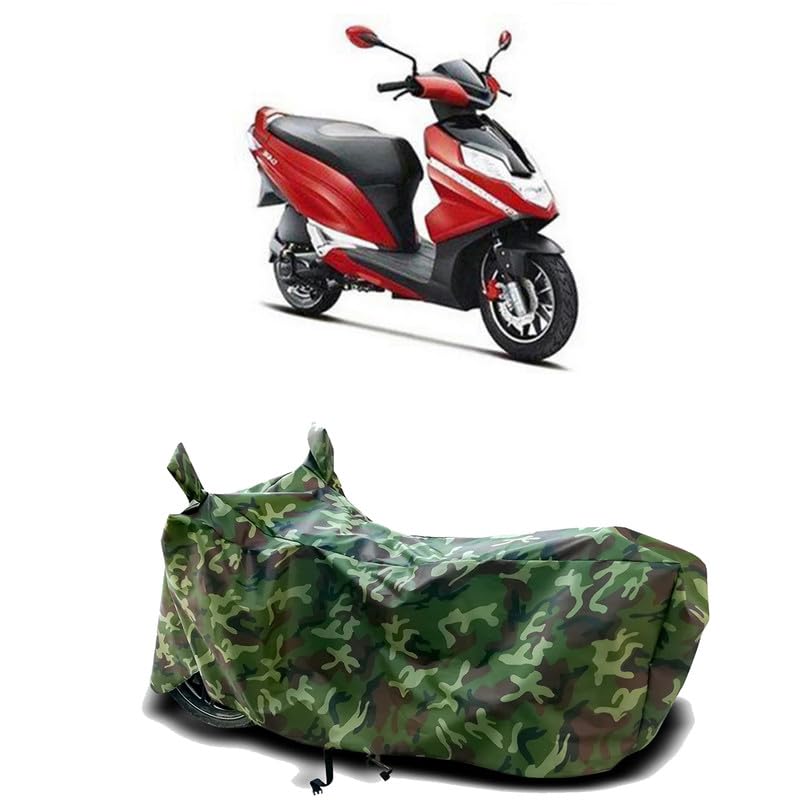 Image of DUFFEL-100% Heat Protection Two Wheeler Bike /Scooty Body Cover for Hero Dare BS6 Water Resistance /UV-Rays /Birds Dropping /Scratchproof /Dust Proof /Waterproof[Green Jungle Print]