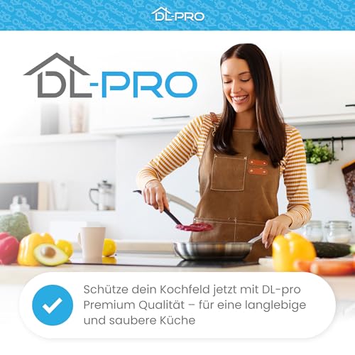 DL-pro Premium Dichtband 2.4m selbstklebend hitzebeständig für Ceranfeld Kochfeld Elektroherd Abdichtungsband für AEG Siemens Miele Schutz vor Feuchtigkeit & Schmutz starke Klebkraft einfache Montage