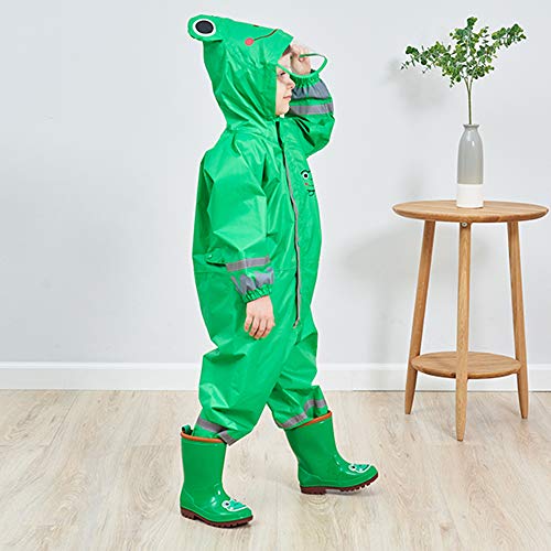 Ssawcasa Toddler Rain Suit,Waterproof Girls Boys Raincoat,Kids Rain Poncho,Unisex Baby Rain Gear Jacket Rainsuit Coverall thumb #8