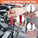 XLWJBES Automotive Electrical Terminal Removal Tool Kit Pro - 41+1Pcs Automotive Depinning Tool Kit Terminal Connector Removal Tools for Vehicle, Motorcycle & Electrical Applications, Orange
