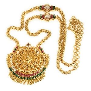 Sasitrends One Gram Micro Gold Plated Dollar Mugappu Chain for Girls & Women 15 51ENmeMN1iL. SL500 . SS300
