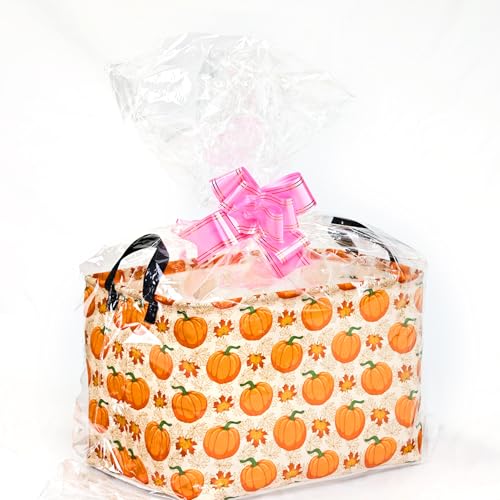 Image of Baby Storage Basket Nursery Box Laundry Hamper Organization Bins for Toys and Clothes with Handles (Autumn Festival)