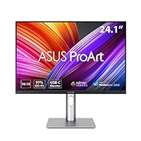 ASUS ProArt Display 24” (24.1” viewable) 16:10 HDR Professional Monitor (PA248CRV) - IPS, (1920 x 1200), 97% DCI-P3, ΔE < 2, Calman Verified, USB-C PD 96W, DisplayPort, Daisy-Chain, Height Adjustable