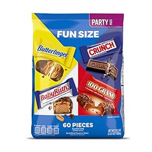 Butterfinger & Co Bulk Chocolate-y Candy Bag, Mix of Fun Size Butterfinger, Crunch, 100 Grand & Baby Ruth Milk Chocolate…