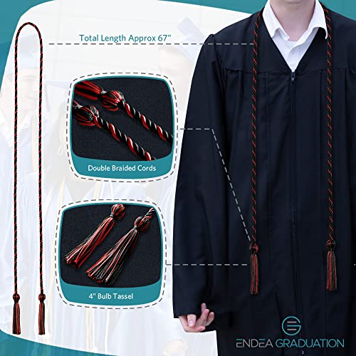 Image of Single Honor Cord Two-Color (Black /Red)