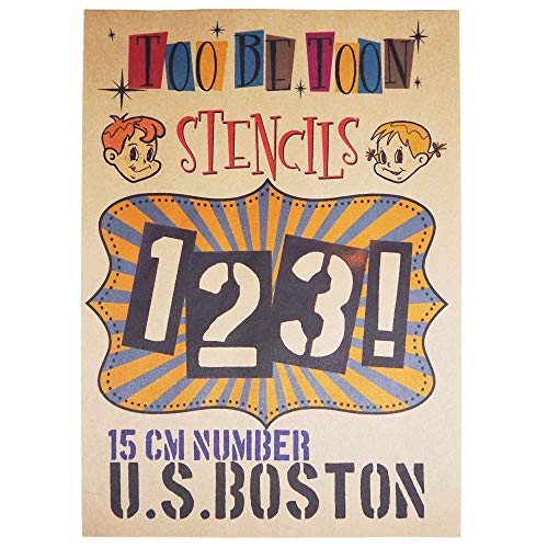 ステンシルシート 数字・記号 U.S.BOSTON 特大サイズ(15cm)