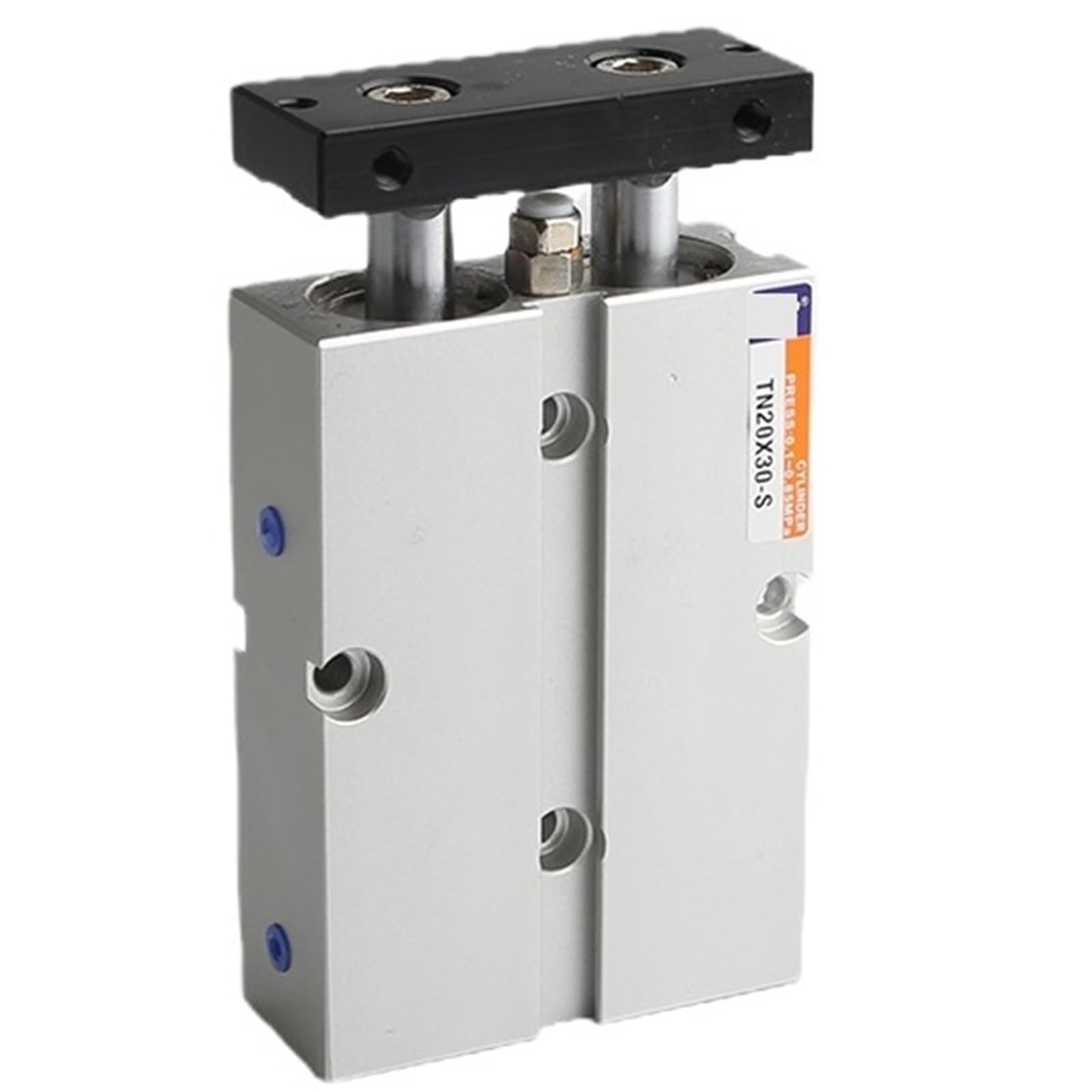 Cylindre pneumatique double tige TN10 compact pour outillage et micro-robotique