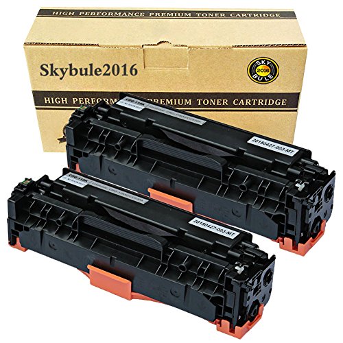 CC530A Toner Cartridge compatible for use with Canon ImageCLASS MF726Cdw LBP7660Cdn MF8580CDW MF8380Cdw, HP Color LaserJet CP2025dn CM2320fxi Series printersï¼ˆBlack-2Packï¼‰by Skybule2016
