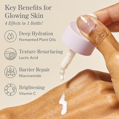 Beekman 1802 Oh Mega Milk Facial Oil - Hydrating Vitamin C & Niacinamide Serum - Repairs Skin Barrier & Reduces Dark Spots From Aging - Fragrance Free, Sensitive Skin Safe - Thumbnail 3