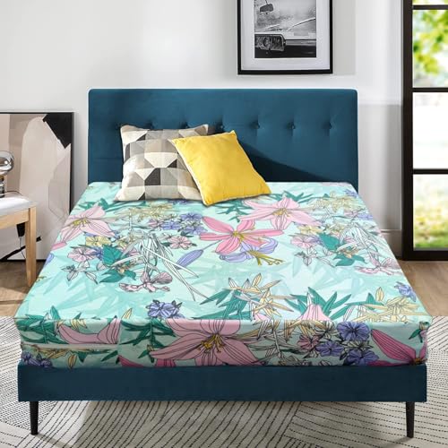 Image of WELLFIT Premium Glace Cotton 300 TC Mattress Cover /Protector for Single Size Bed with Zip | Chain | 3x6 ft | 36x72x6 inch