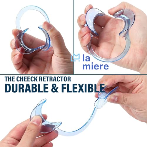 Image of LA MIERE Dental Cheek Retractor C Shape Mouth Opener Size M, Pack of 3, Blue