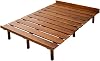 Emoor Slatted Bed, Double, Retro Brown, Bed Frame, Bed, Natural Wood, OSMOS, 3-Level Height Adjustment, Adjustable Height, Dehumidifying