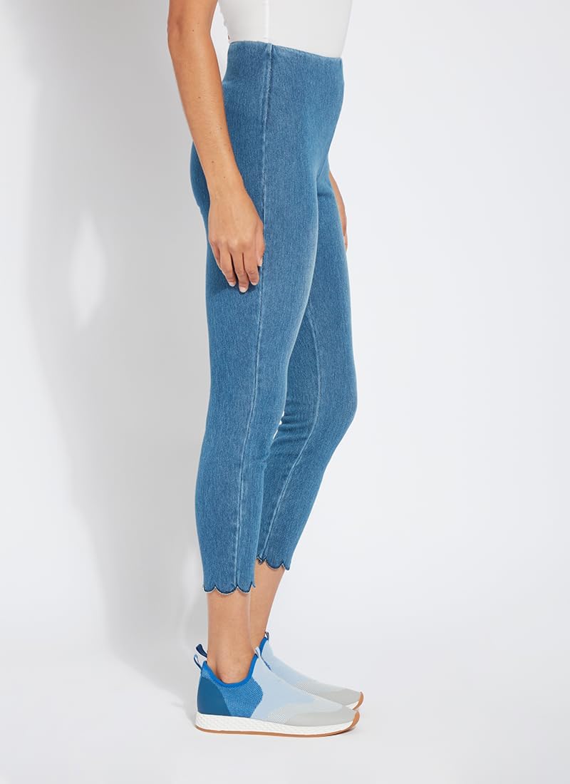 Lysse Scallop Edge Denim Legging - Image 3