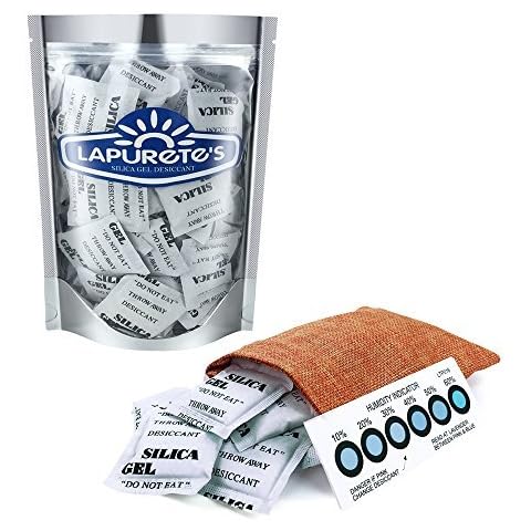 Lapurete 's ® 5 Gramm 50 Stück Silicagel Pakete Trockenmittel Luftentfeuchter Cover