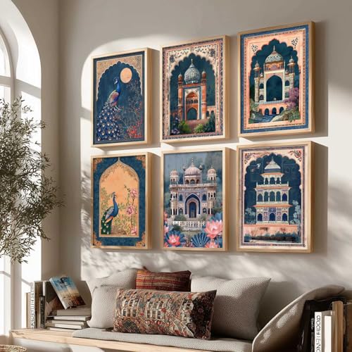 Image of kotart Pichwai Art Paintings with Frame for Home Decoration - Traditional Framed Painting for Living Room Bedroom Office Decor - Painting for Wall Decoration - (19X25 INCH, G)